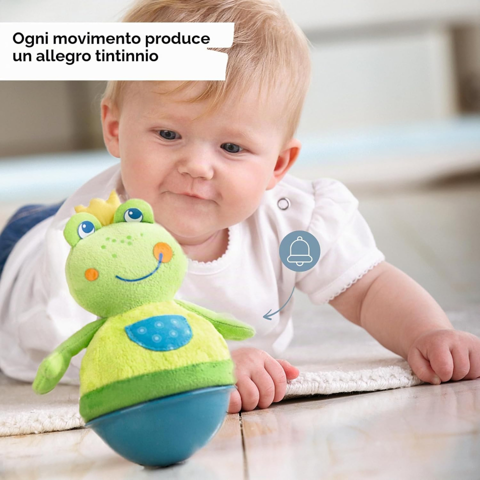 Haba Rana Roly-Poly Peluche con Sonaglio
