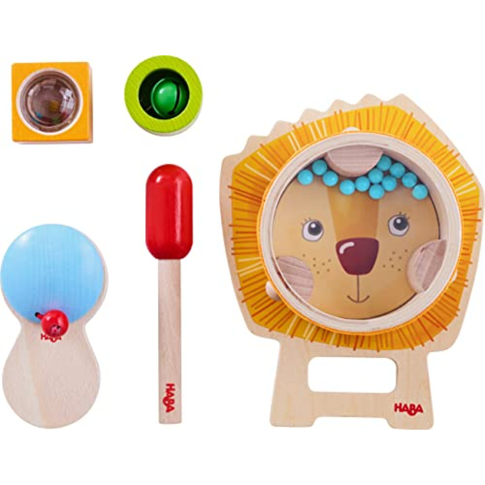 HABA Tamburo Leone – Strumento Musicale 3 in 1 per Bambini