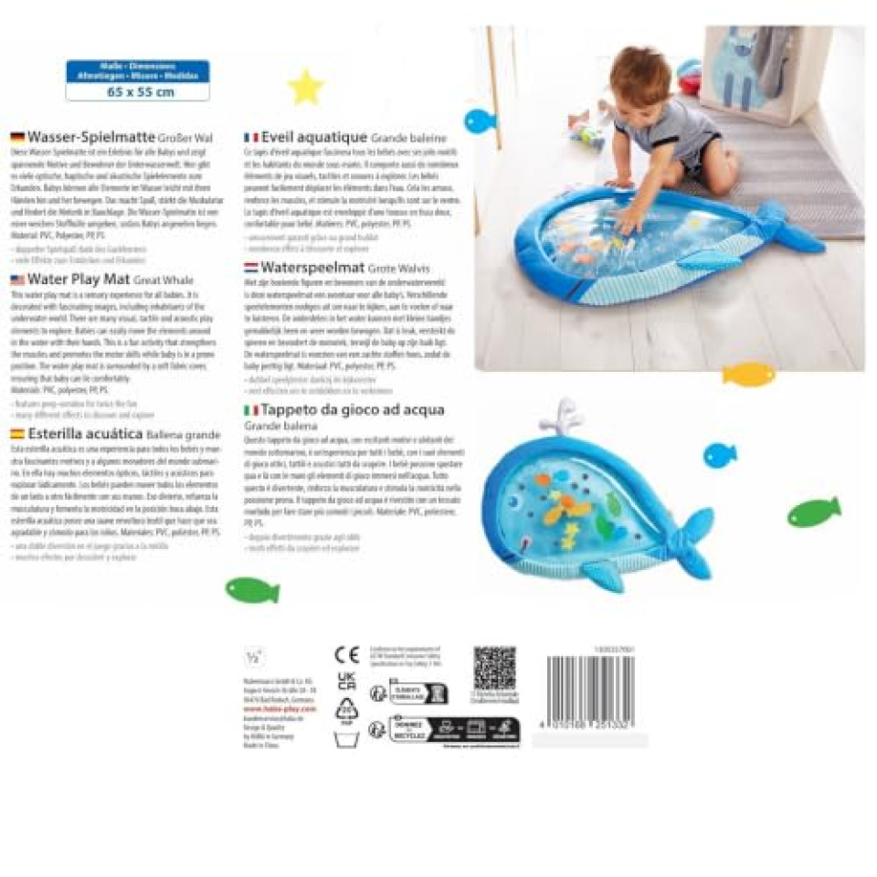 HABA Tappetino da Gioco ad Acqua Grande Balena