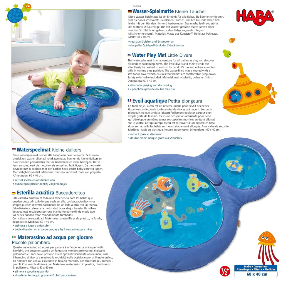 Haba Tappetino ad Acqua Piccolo Sub – Gioco Sensoriale Prima Infanzia