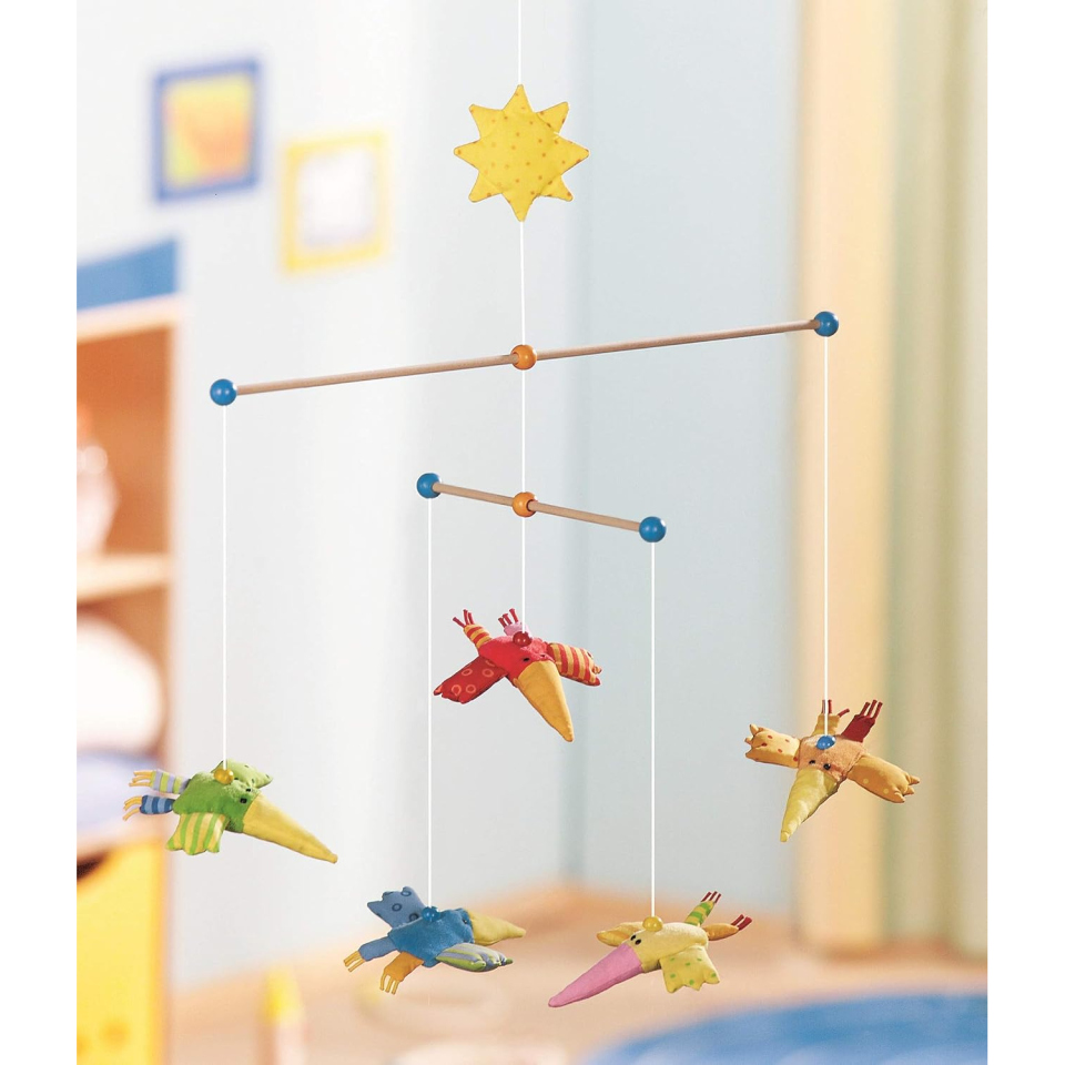 HABA Twitterling – Mobile Uccellini in Cotone per Culla