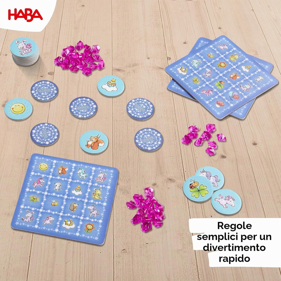 HABA Unicorno Glitterato – Bingo Scintillio dai 3 Anni