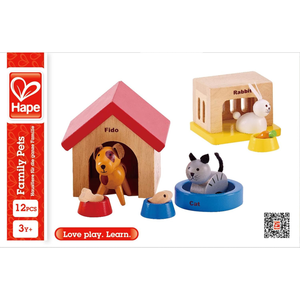 Hape Set Animali Domestici per Casa delle Bambole