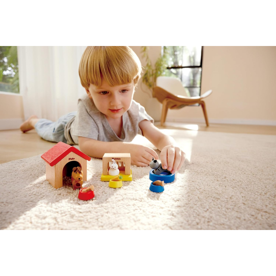 Hape Set Animali Domestici per Casa delle Bambole