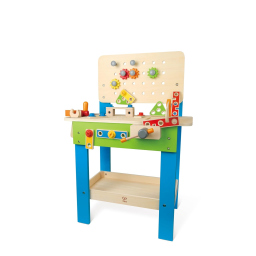 Hape Banco da Lavoro in Legno 35 Pezzi – Gioco Educativo dai 3 Anni