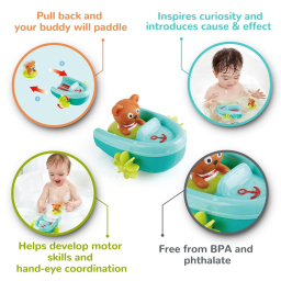 Hape Barca a Molla con Orso Sciatore – Gioco Bagnetto 18m+