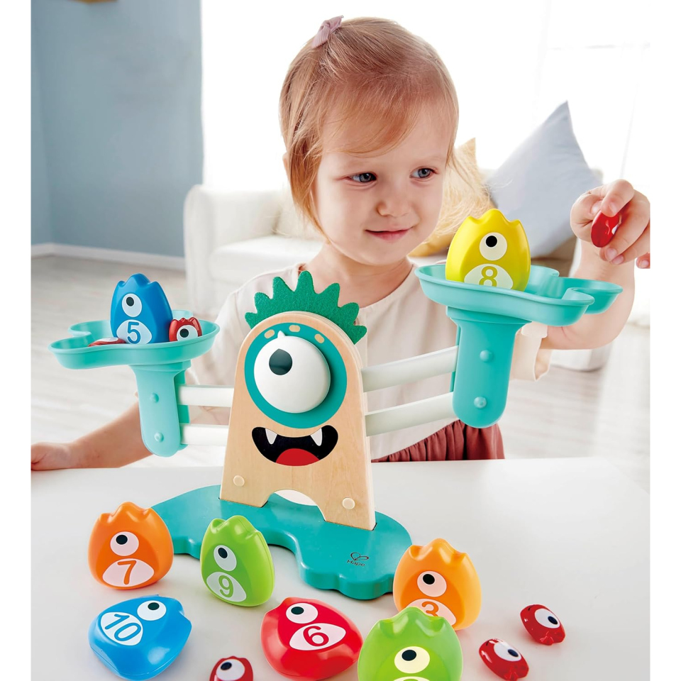 Hape Bilancia con Mostriciattoli – Gioco Matematico in Legno