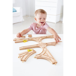 Hape Binari Meccanici a Y per Ferrovia in Legno – 2 Pezzi