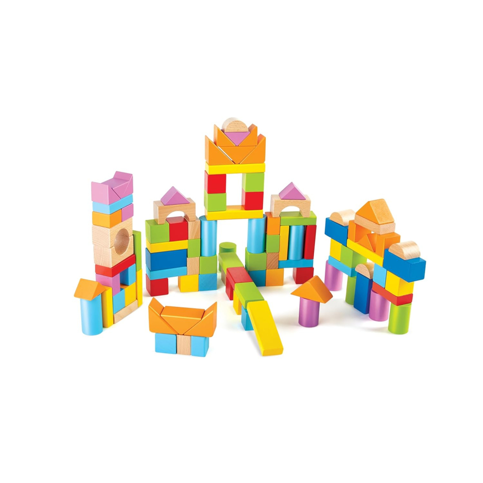 Hape Fantastici Blocchi – 101 Pezzi in Faggio Multicolore