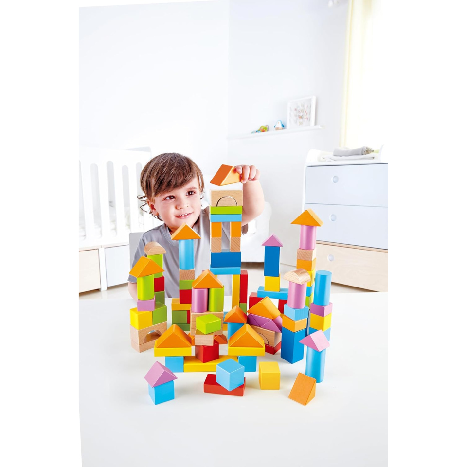 Hape Fantastici Blocchi – 101 Pezzi in Faggio Multicolore