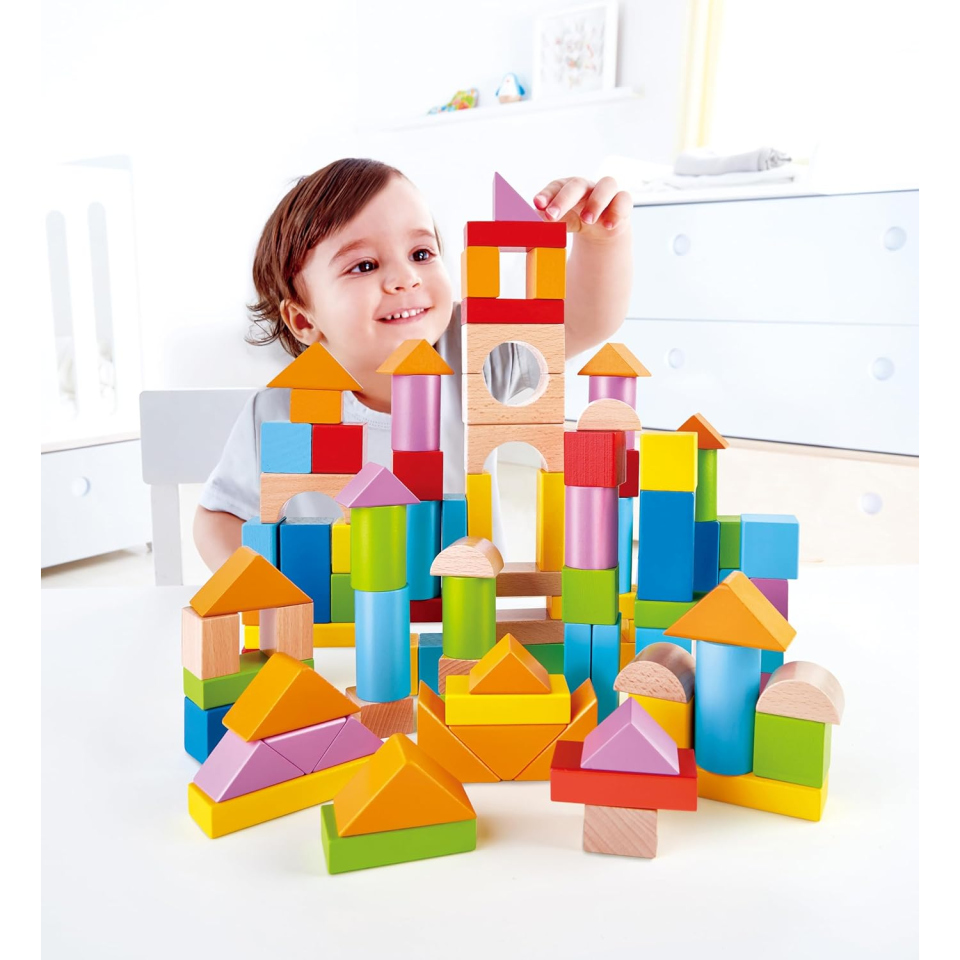 Hape Fantastici Blocchi – 101 Pezzi in Faggio Multicolore