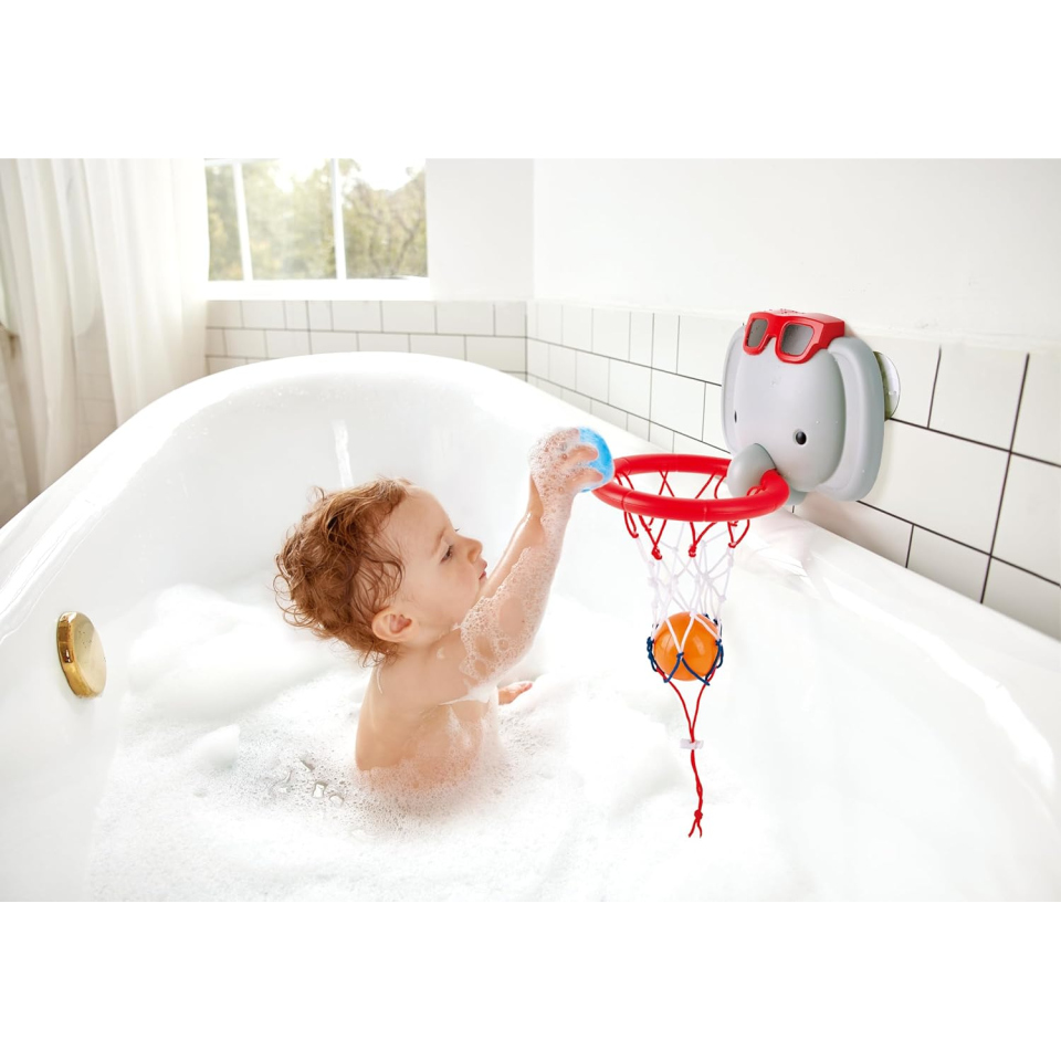 Hape Canestro Elefante da Bagno con 4 Palline