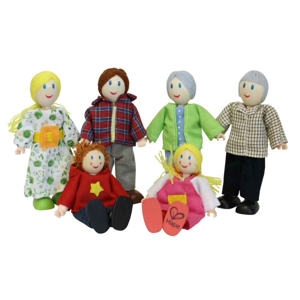 Hape Casa 4 Stagioni Arredata con Famiglia di Bambole in Legno