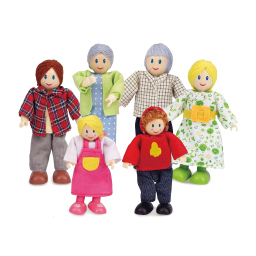 Hape Casa 4 Stagioni Arredata con Famiglia di Bambole in Legno
