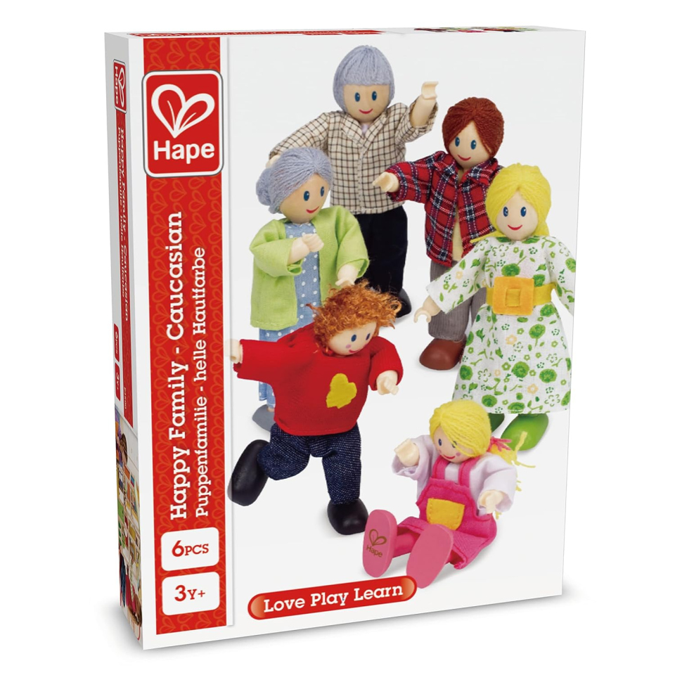 Hape Casa 4 Stagioni Arredata con Famiglia di Bambole in Legno