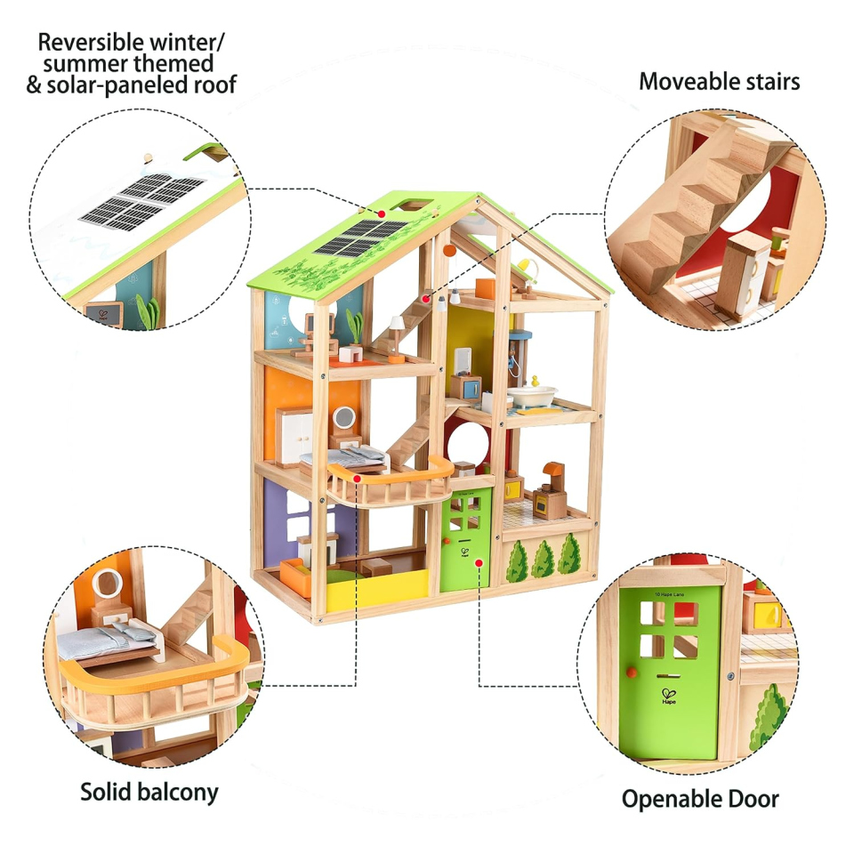 Hape Casa delle Bambole 4 Stagioni in Legno