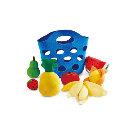Hape Cesto di Frutta in Feltro e Legno per Bambini