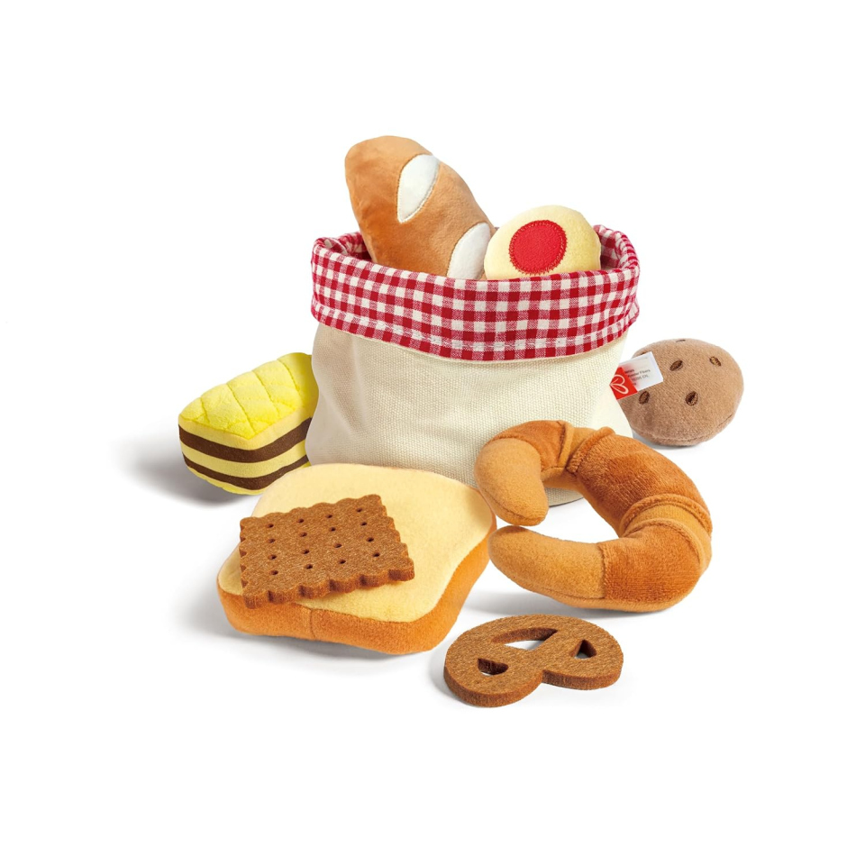 Hape Cesto di Pane in Feltro – Set Cibo Giocattolo per Bambini