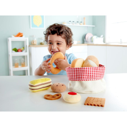 Hape Cesto di Pane in Feltro – Set Cibo Giocattolo per Bambini