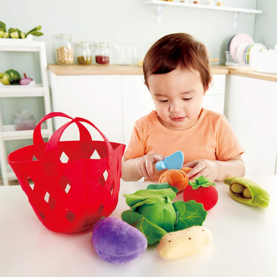 Hape Cesto di Verdure in Feltro – Set Taglio con Velcro dai 18 Mesi