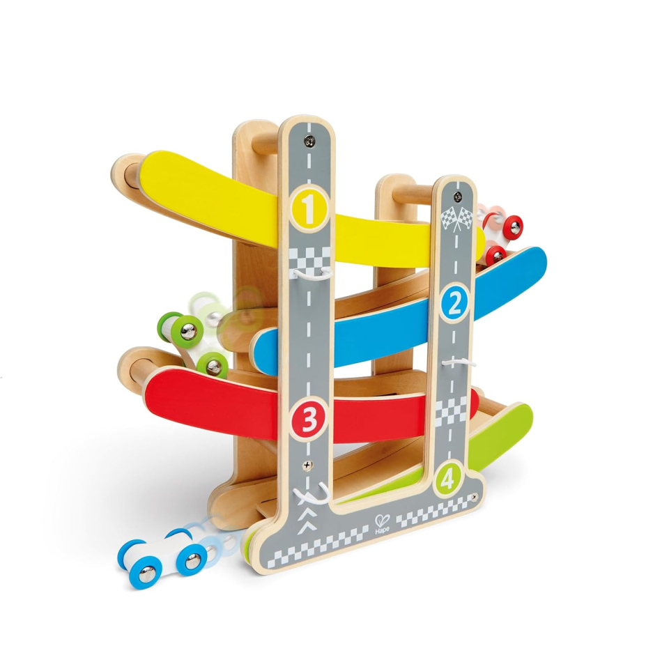 Hape Circuito Macchinine in Legno con Pista e Parcheggio