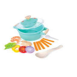 Hape Set Cucina a Vapore – Pentola Interattiva con Cibo Giocattolo