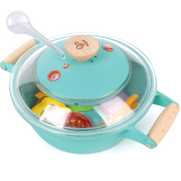 Hape Set Cucina a Vapore – Pentola Interattiva con Cibo Giocattolo