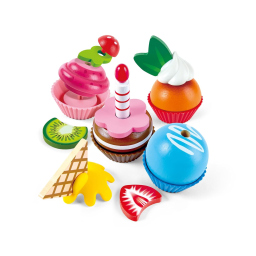 Hape Cupcake – Set Pasticceria in Legno con Topper Decorativi