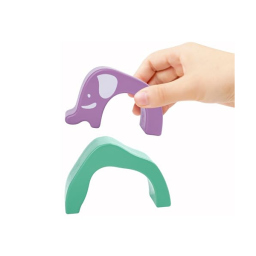 Hape Elefante Impilabile in Legno – Puzzle 3D per Bambini dai 2 Anni