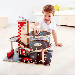 Hape Garage in Legno Multipiano con Rampa e Accessori