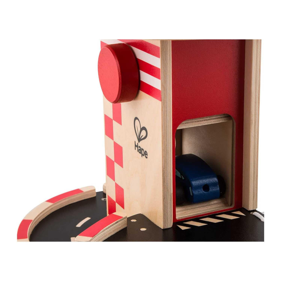 Hape Garage in Legno Multipiano con Rampa e Accessori
