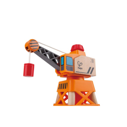 Hape Gru Rotante con Camion Ribaltabile per Trenino in Legno