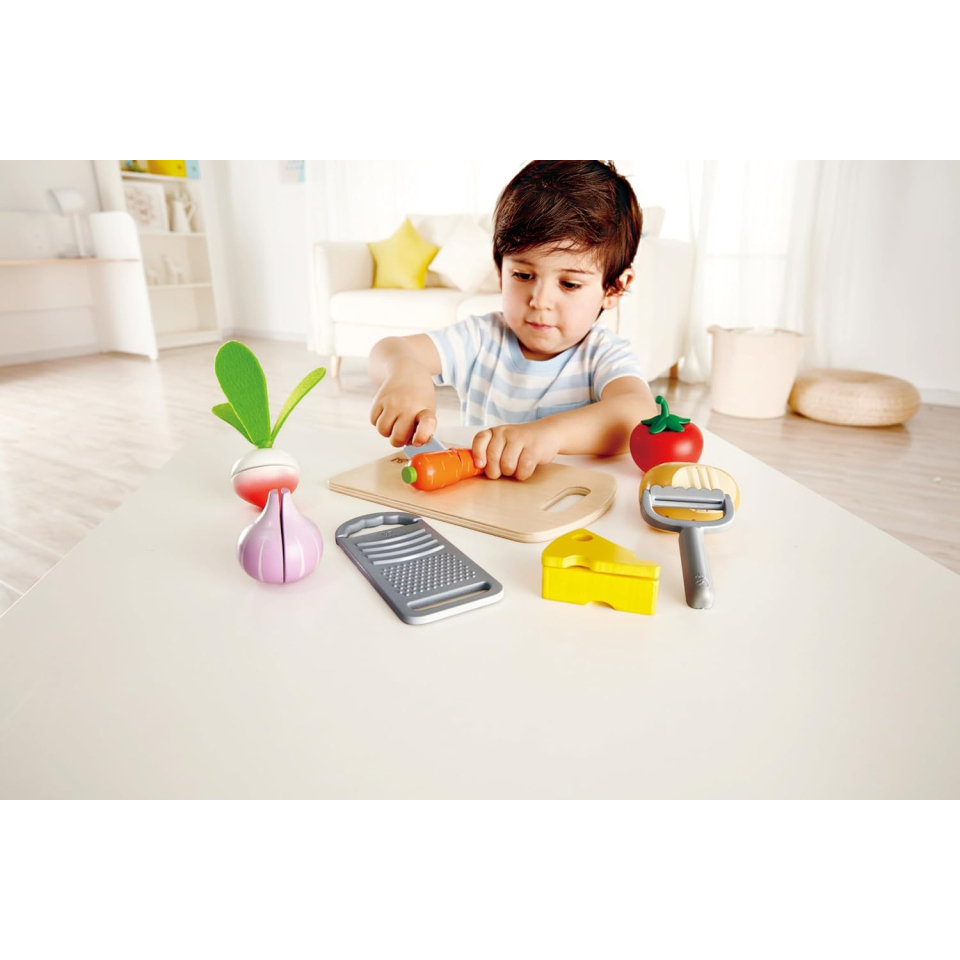 Hape Ingredienti Essenziali – Set Cucina in Legno per Bambini