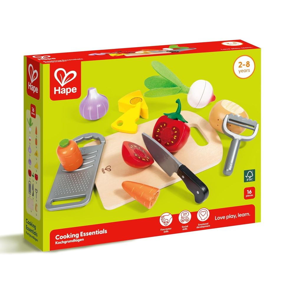 Hape Ingredienti Essenziali – Set Cucina in Legno per Bambini