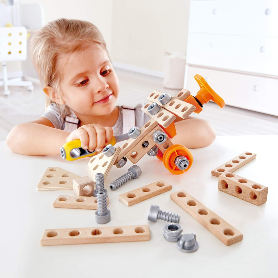 Hape Junior Inventor – Kit Costruzioni STEAM 42 Pezzi dai 4 Anni