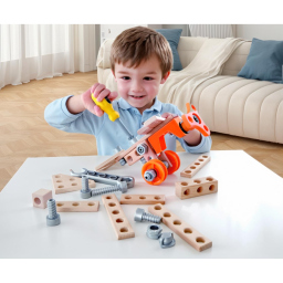 Hape Junior Inventor – Kit Costruzioni STEAM 42 Pezzi dai 4 Anni