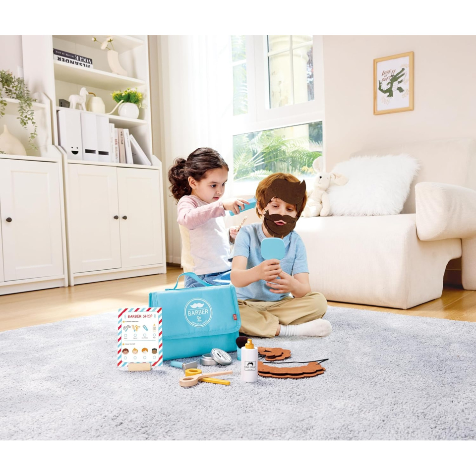 Hape Kit Parrucchiere – Set Gioco di Ruolo in Legno per Bambini