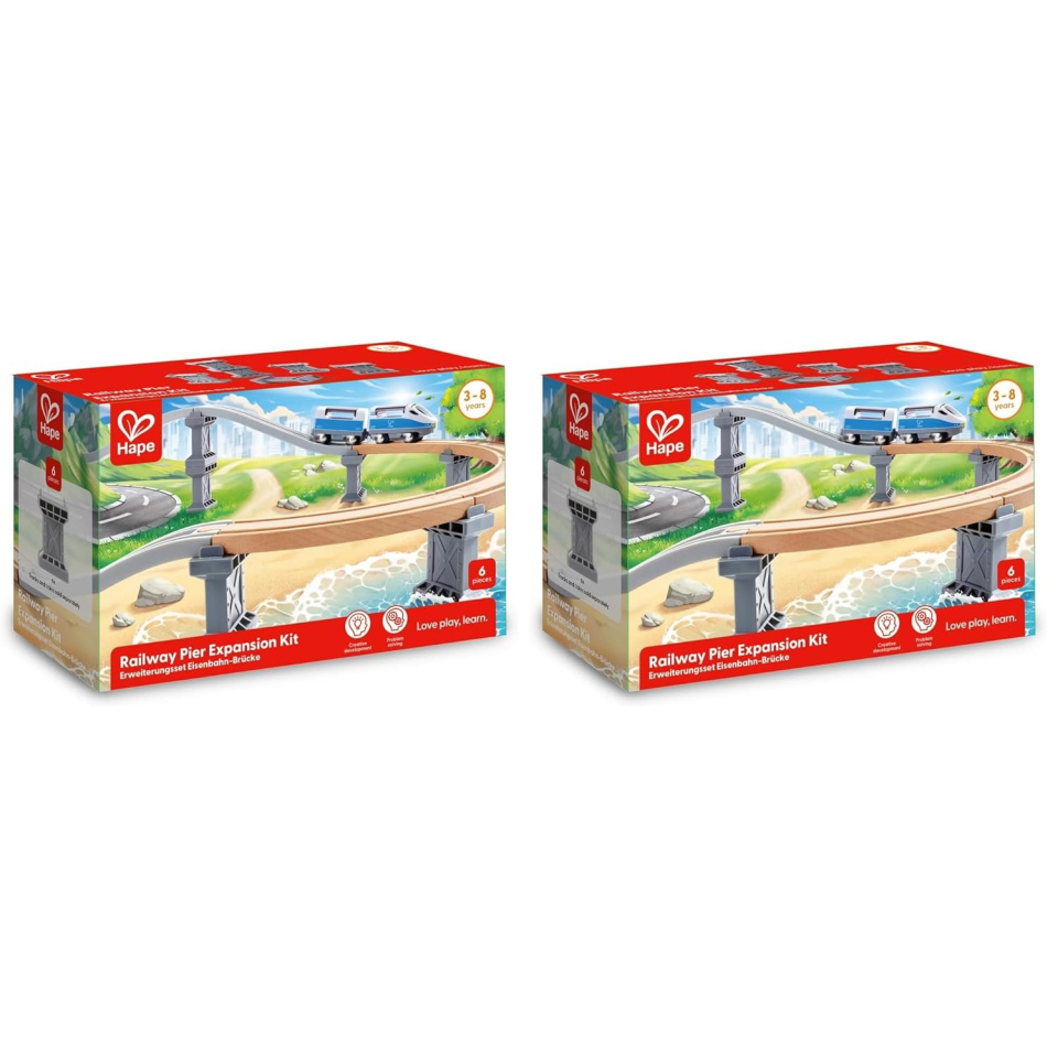 Hape Kit Espansione Pilastri per Pista Trenino in Legno (Confezione da 2)