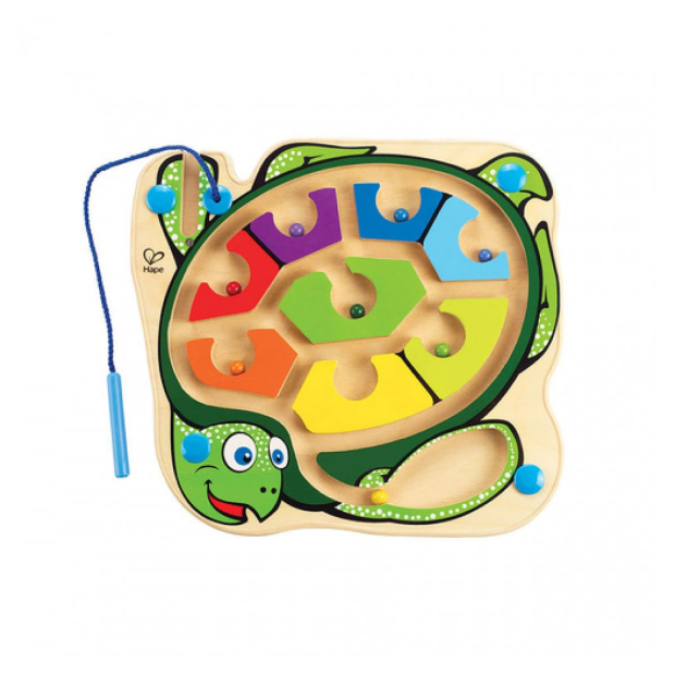 Hape Labirinto Magnetico Tartaruga gioco Montessori in legno penna magnetica bambini