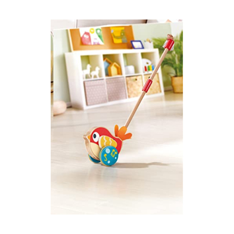 Hape Lilly Uccellino Musicale Spingi e Cammina in Legno