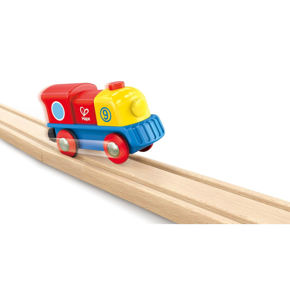 Hape Locomotiva a Batterie con Pulsante per Bambini