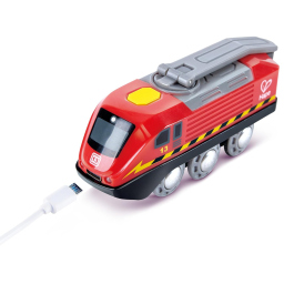 Hape Locomotiva Ricaricabile con Manovella per Trenini in Legno