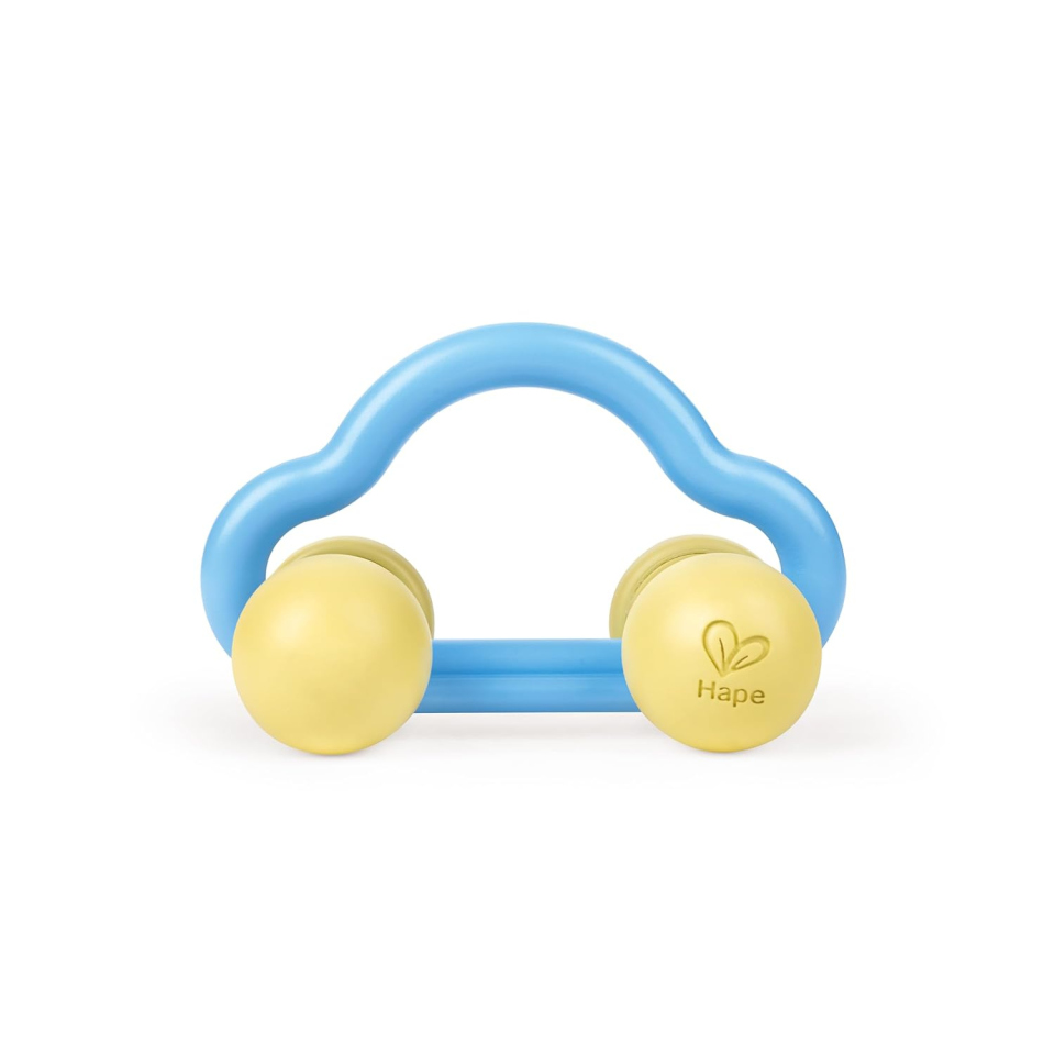 Hape Macchinina Sonaglio in Riso Giapponese – Gioco Sensoriale dai 6 Mesi