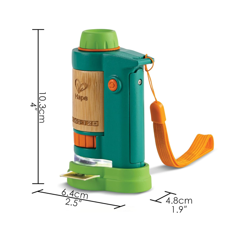 Hape Nature Fun – Microscopio Portatile Eco per Piccoli Esploratori