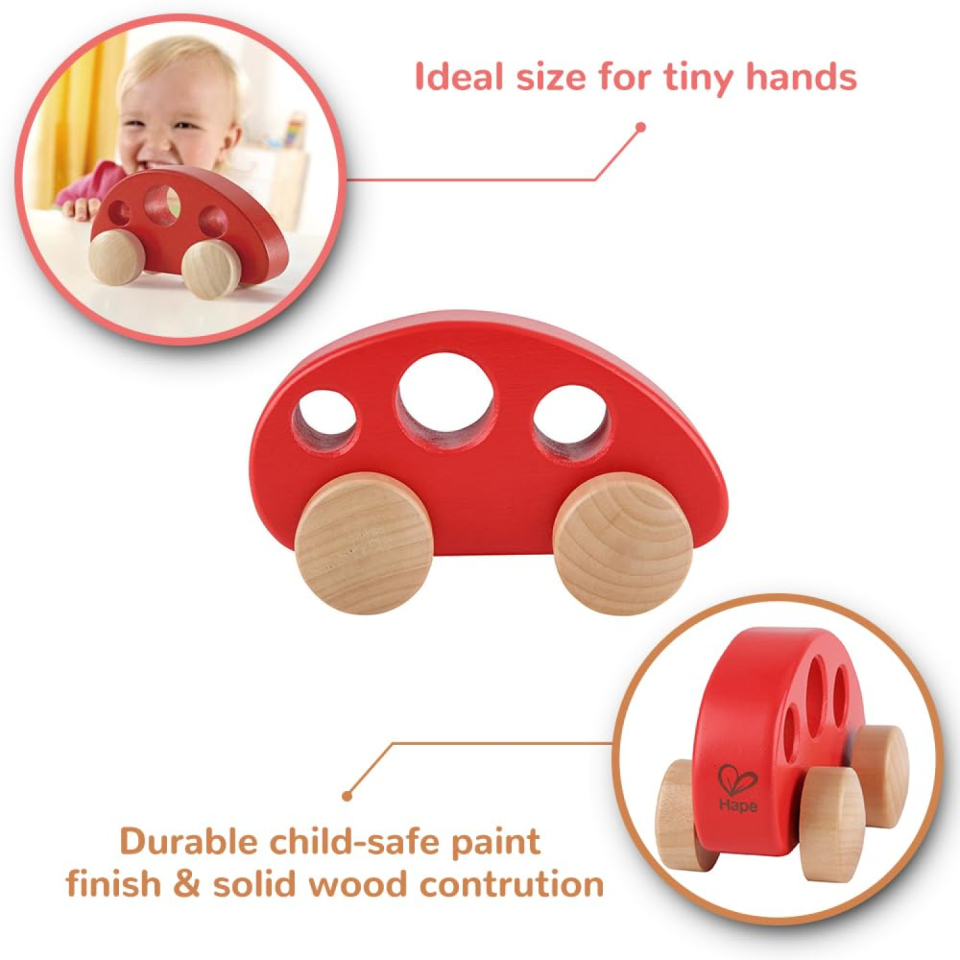 Hape Minivan Rosso in Legno per Bambini