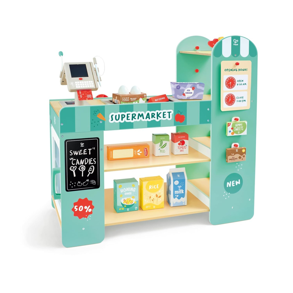 Hape Negozio Commerciale in Legno con Scanner e Accessori