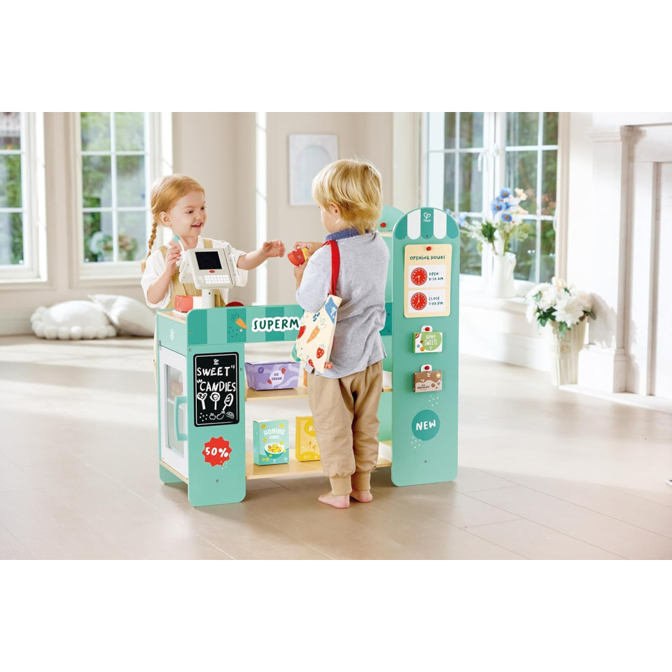 Hape Negozio Commerciale in Legno con Scanner e Accessori