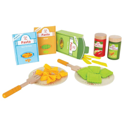 Hape Pasta e Condimenti – Set Cibo Giocattolo in Legno