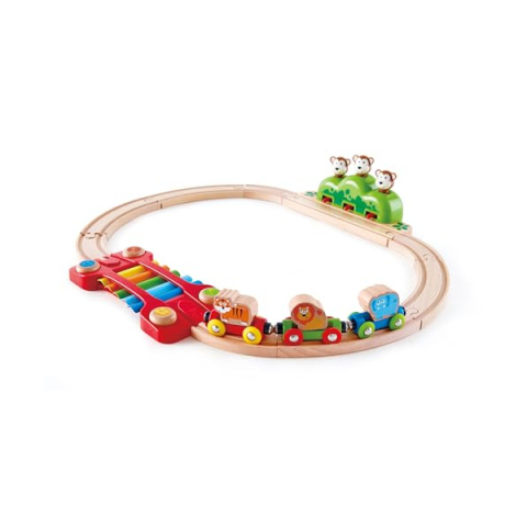 Hape Percorso Musicale Scimmiette – Trenino Xilofono in Legno