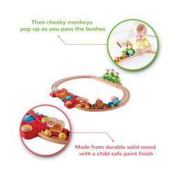 Hape Percorso Musicale Scimmiette – Trenino Xilofono in Legno